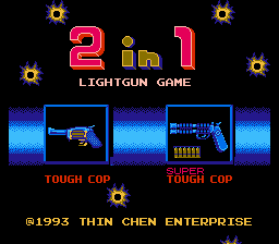 2 in 1 Lightgun Game - Tough Cop and Super Tough Cop Title Screen